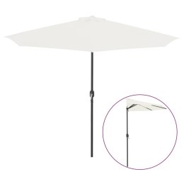 VidaXL Półparasol balkonowy na słupku z aluminium, 300x155cm, piaskowy