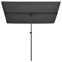 VidaXL Parasol ogrodowy na aluminiowym słupku, 180x110 cm, antracytowy