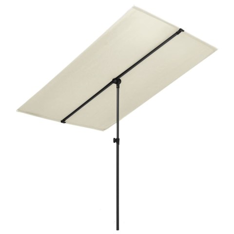 VidaXL Parasol ogrodowy na aluminiowym słupku, 180x110 cm, piaskowy