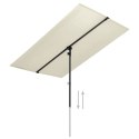 VidaXL Parasol ogrodowy na aluminiowym słupku, 180x110 cm, piaskowy