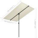 VidaXL Parasol ogrodowy na aluminiowym słupku, 180x110 cm, piaskowy