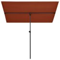 VidaXL Parasol ogrodowy na aluminiowym słupku, 180x110 cm, terakota