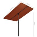 VidaXL Parasol ogrodowy na aluminiowym słupku, 2x1,5 m, terakota