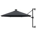 VidaXL Parasol ogrodowy z LED, ścienny, 300 cm, antracytowy