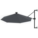 VidaXL Parasol ogrodowy z LED, ścienny, 300 cm, antracytowy