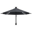 VidaXL Parasol ogrodowy z LED, ścienny, 300 cm, antracytowy