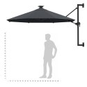 VidaXL Parasol ogrodowy z LED, ścienny, 300 cm, antracytowy