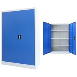 VidaXL Szafa biurowa, metalowa, 90 x 40 x 140 cm, szaro-niebieska