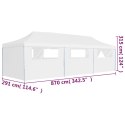 VidaXL Składany namiot z 8 ścianami bocznymi, 3 x 9 m, biały