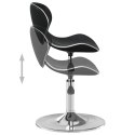 VidaXL Krzesło stołowe, czarne, obite sztuczną skórą