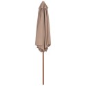 VidaXL Parasol ogrodowy na drewnianym słupku, 270 cm, taupe