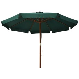 VidaXL Parasol ogrodowy na drewnianym słupku, 330 cm, zielony