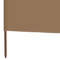 VidaXL Parawan 5-skrzydłowy z tkaniny, 600x160 cm, kolor taupe