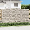 VidaXL Kosze gabionowe, 2 szt, 400x30x220/240 cm, galwanizowane żelazo