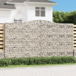 VidaXL Kosze gabionowe, 2 szt, 400x50x220/240 cm, galwanizowane żelazo