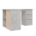 VidaXL Biurko narożne, szarość betonu, 145x100x76 cm