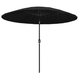 VidaXL Parasol ogrodowy na słupku aluminiowym, 270 cm, czarny