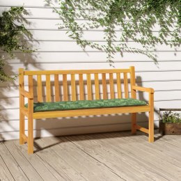 VidaXL Poduszka na ławkę ogrodową, wzór w liście, 180x50x7 cm, tkanina