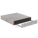 VidaXL Półki ścienne, 4 szt., szarość betonu, 23 x 23,5 x 3,8 cm, MDF
