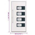 VidaXL Drzwi wejściowe, białe, 100x200 cm, aluminium i PVC