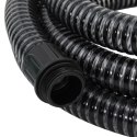 VidaXL Wąż ssący z mosiężnymi złączami, czarny, 1,1" 20 m, PVC