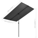 VidaXL Parasol ogrodowy na aluminiowym słupku, 180x110 cm, antracytowy