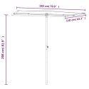 VidaXL Parasol ogrodowy na aluminiowym słupku, 180x110 cm, terakota