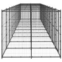VidaXL Kojec zewnętrzny dla psa, stalowy, 26,62 m²