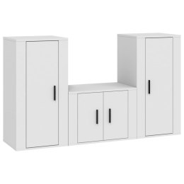 VidaXL 3-częściowy zestaw szafek telewizyjnych, biały