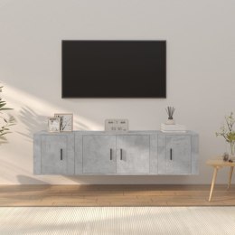 VidaXL 3-częściowy zestaw szafek telewizyjnych, szarość betonu