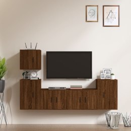 VidaXL 5-częściowy zestaw szafek telewizyjnych, brązowy dąb