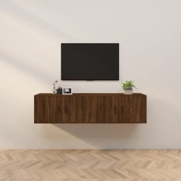 VidaXL Wiszące szafki telewizyjne, 2 szt., brązowy dąb, 80x34,5x40 cm