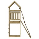 VidaXL Domek ze ścianką wspinaczkową dla dzieci, impregnowana sosna