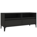 VidaXL Szafka pod TV, czarna, 100x34,5x44,5cm, materiał drewnopochodny