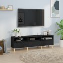 VidaXL Szafka pod TV, czarna, 150x30x44,5 cm, materiał drewnopochodny