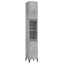 VidaXL Szafka łazienkowa, szarość betonu, 30x30x190 cm