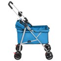 VidaXL Składany wózek dla psa, niebieski, 76x50x100 cm, tkanina Oxford