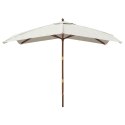 VidaXL Parasol ogrodowy na drewnianym słupku, piaskowy, 300x300x273 cm