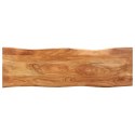 VidaXL Ławka z naturalną krawędzią, 110 cm, drewno akacjowe i stal