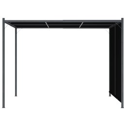 VidaXL Pergola ogrodowa z chowanym dachem, 3x3 cm, antracytowa