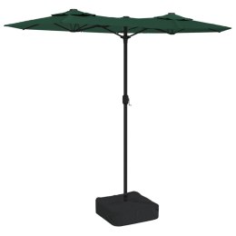 VidaXL Podwójny parasol ogrodowy, zielony, 316x240 cm