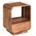 VidaXL Szafka nocna z szufladą, lite drewno sheesham, 40x30x50 cm