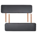 VidaXL Składany stół do masażu o grubości 10 cm, 3-strefowy, czarny