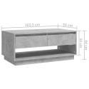 VidaXL Stolik kawowy, szarość betonu, 102,5x55x44 cm