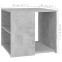 VidaXL Stolik boczny, szarość betonu, 50x50x45 cm