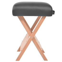 VidaXL Składany stołek do masażu, grubość siedziska 12 cm, czarny