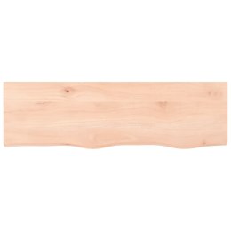 VidaXL Półka, 100x30x(2-4) cm, surowe lite drewno dębowe
