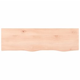 VidaXL Półka, 100x30x(2-6) cm, surowe lite drewno dębowe