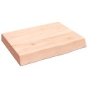 VidaXL Półka, 40x30x(2-6) cm, surowe lite drewno dębowe