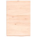 VidaXL Półka, 40x60x(2-6) cm, surowe lite drewno dębowe